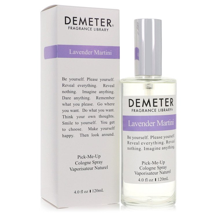 image showing the bottle and packaging for Demeter Lavender Martini Perfume by Demeter Cologne Spray  120ml