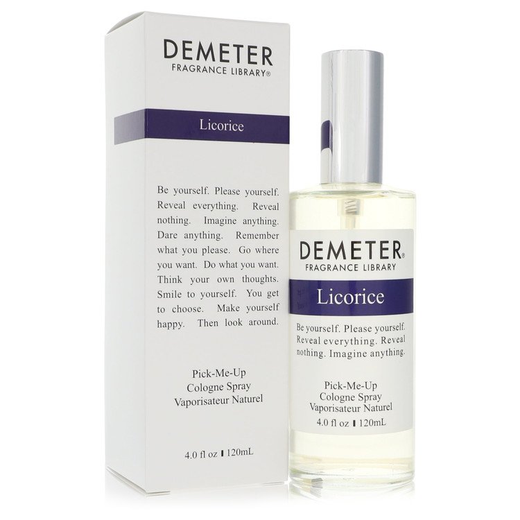 image showing the bottle and packaging for Demeter Licorice Perfume By Demeter Cologne Spray (Unisex) 120ml