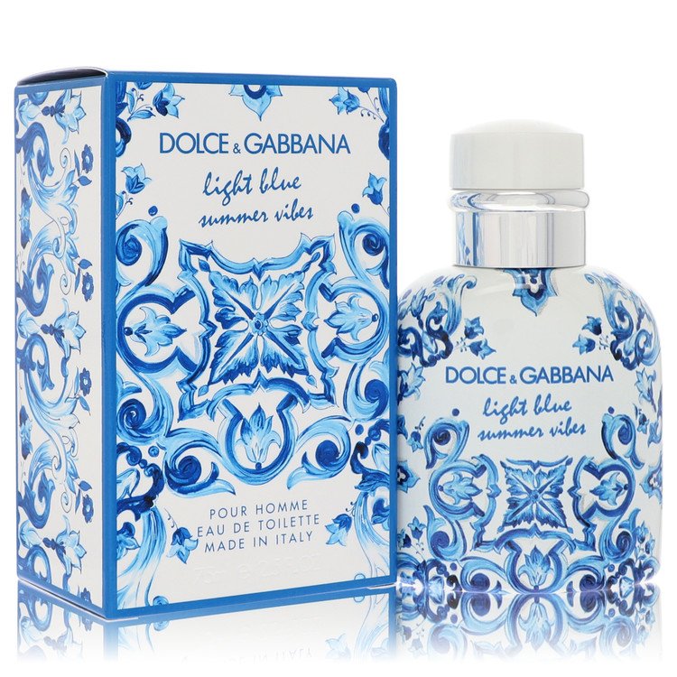 Image showing what you will get when you purchase Light Blue Summer Vibes Cologne By Dolce & Gabbana Eau De Toilette Spray