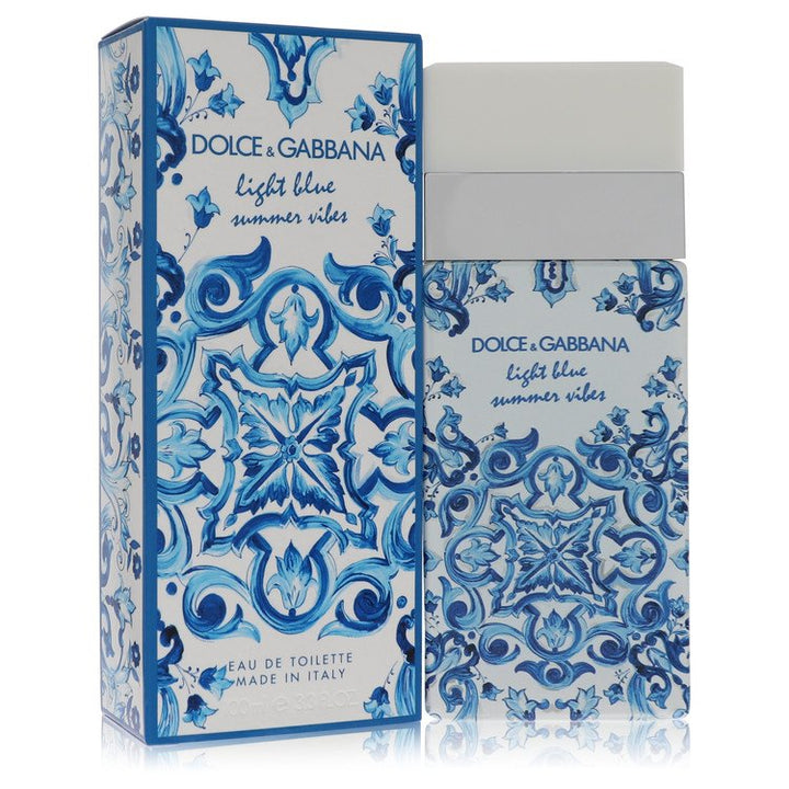 Image showing what you will get when you purchase Light Blue Summer Vibes Perfume By Dolce & Gabbana Eau De Toilette Spray