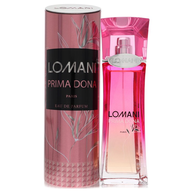 image showing the bottle and packaging for Lomani Prima Dona Perfume by Lomani Eau De Parfum Spray  100ml