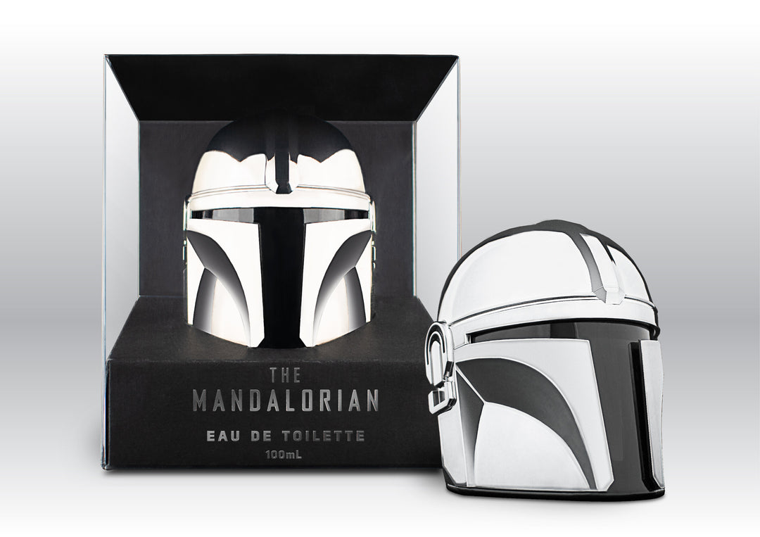 Image showing what you will get when you purchase Mandalorian Helmet Fragrance Edt