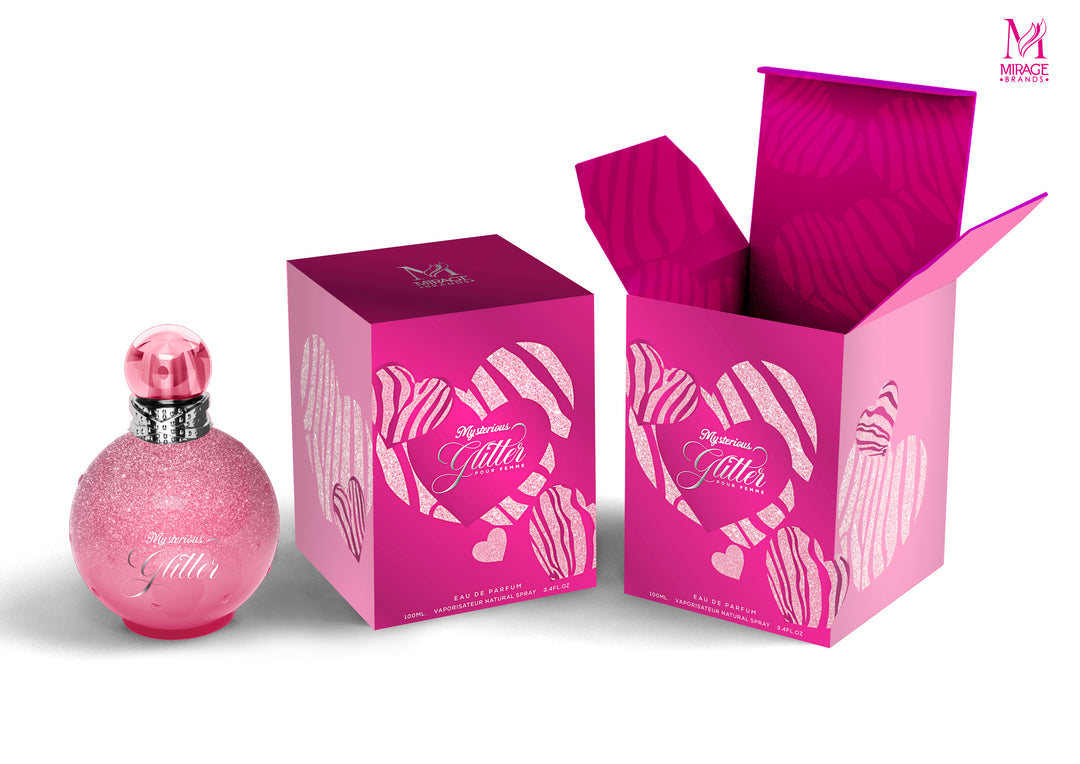 Image showing what you will get when you purchase Mysterious Glitter Edp Spray