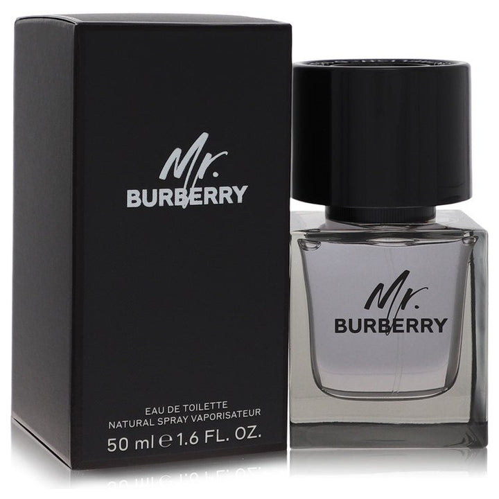 Mr. Burberry perfume bottle and packaging on a white background