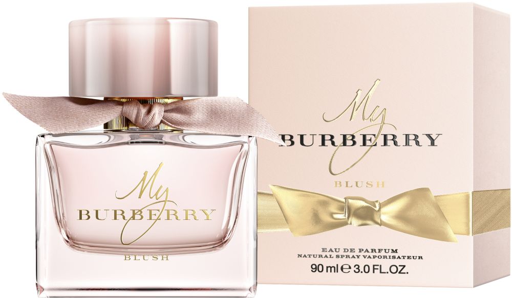 image showing the bottle and packaging for My Burberry Blush Perfume By Burberry Eau De Parfum Spray 90ml