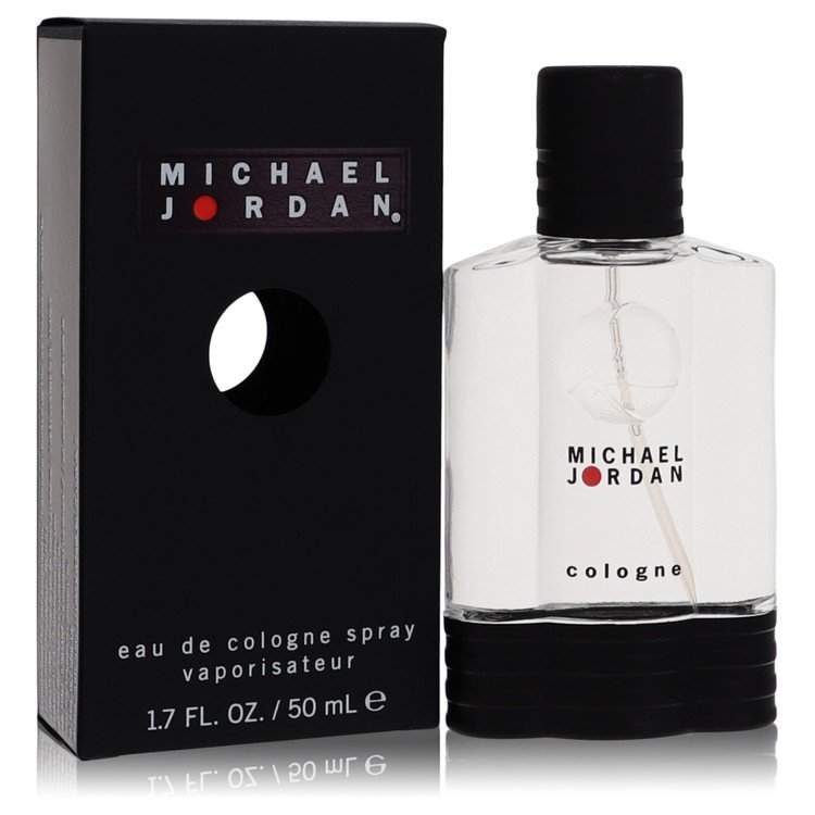 Michael Jordan cologne bottle and packaging on a white background