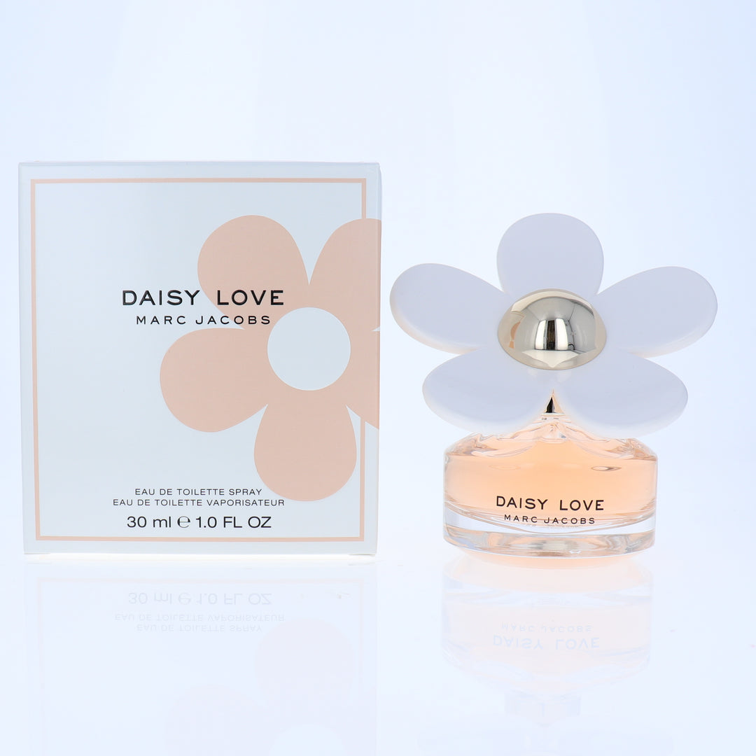 image showing the bottle and packaging for Daisy Love Perfume By Marc Jacobs Eau De Toilette Spray 30ml
