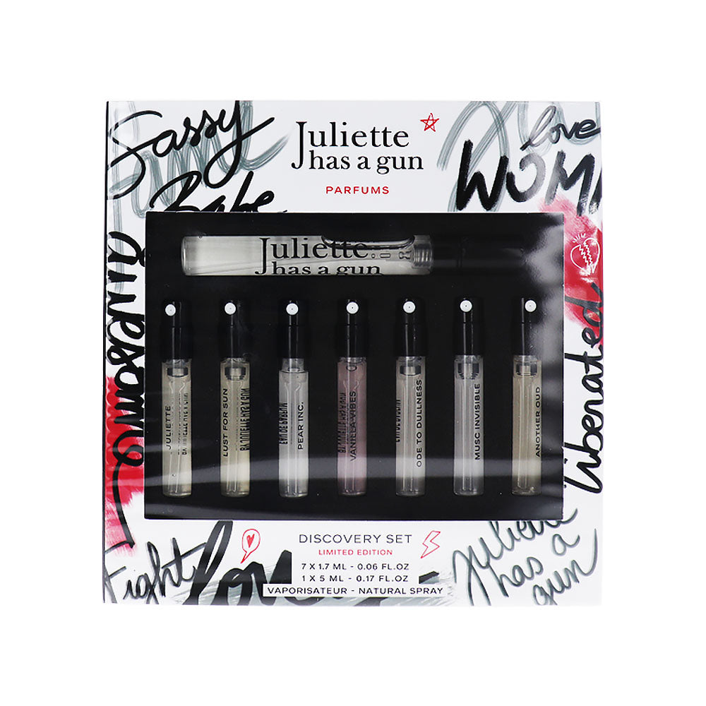 Juliette Has A Gun Discovery Set   Not A Perfume + Juliette + Ode To Dullness + Lust For Sun + Pear Inc + Musc Invisible + Vanilla Vibes + Another Oud set  - Just Perfume