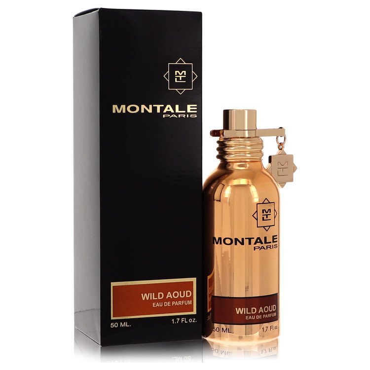 image showing the bottle and packaging for Montale Wild Aoud Perfume by Montale Eau De Parfum Spray (Unisex)  50ml