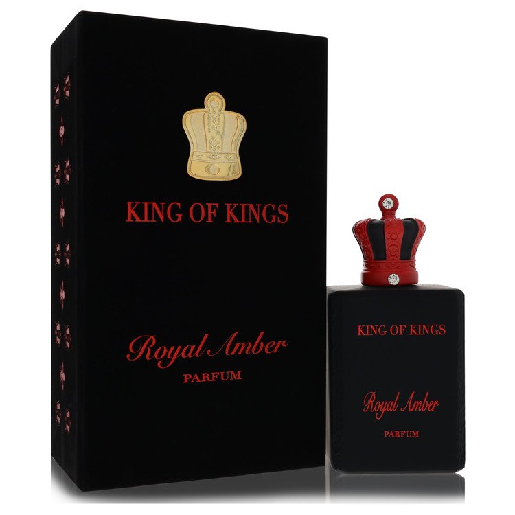 image showing the bottle and packaging for Macarena King Of Kings Royal Amber Cologne By Macarena Parfum Spray 100ml