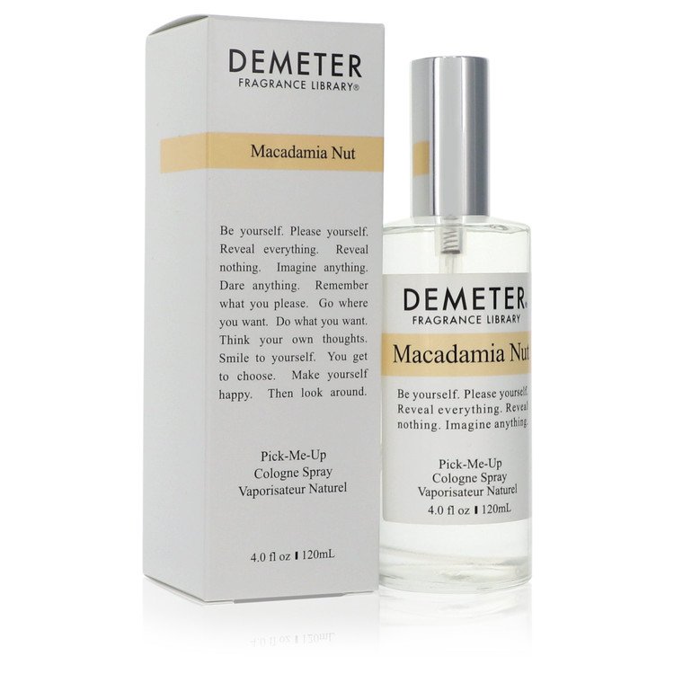 image showing the bottle and packaging for Demeter Macadamia Nut Perfume By Demeter Cologne Spray (Unisex) 120ml