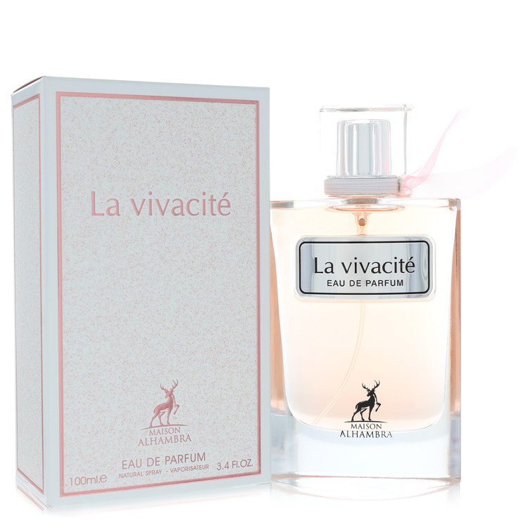 image showing the bottle and packaging for Maison Alhambra La Vivacite Perfume By Maison Alhambra Eau De Parfum Spray 100ml