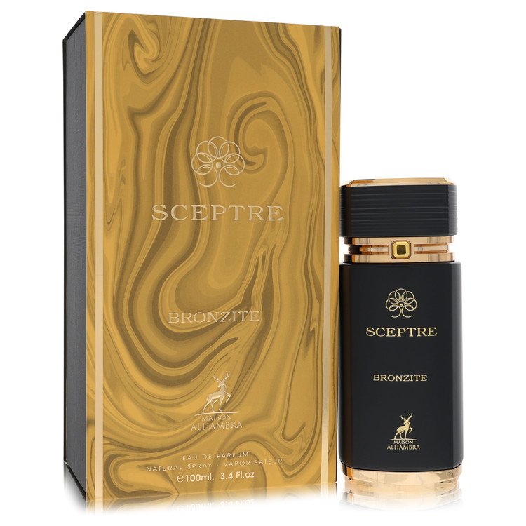 image showing the bottle and packaging for Maison Alhambra Sceptre Bronzite Perfume By Maison Alhambra Eau De Parfum Spray (Unisex) 100ml