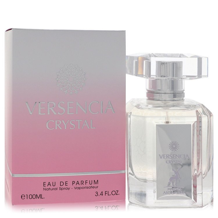 image showing the bottle and packaging for Maison Alhambra Versencia Crystal Perfume By Maison Alhambra Eau De Parfum Spray 100ml