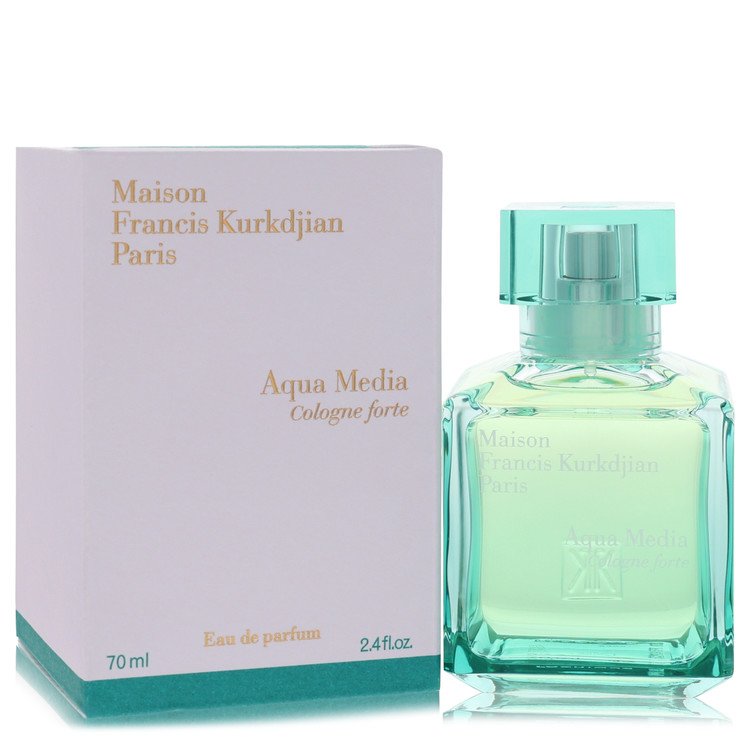 image showing the bottle and packaging for Maison Francis Kurkdjian Aqua Media Forte Cologne by Maison Francis Kurkdjian Eau De Parfum Spray  70ml