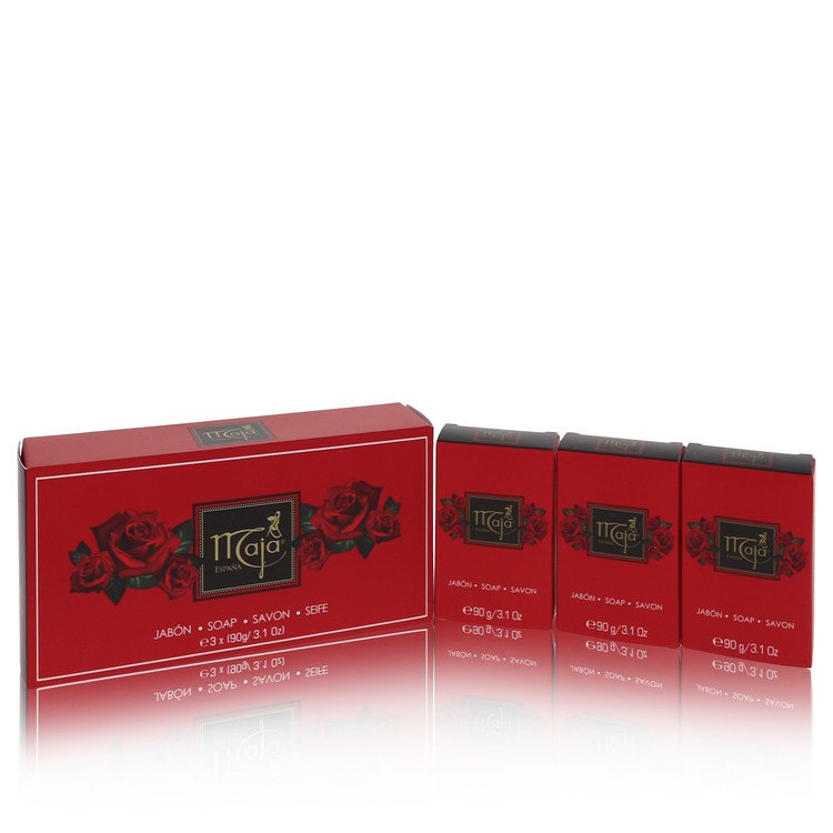 Image showing what you will get when you purchase Maja Perfume By Myrurgia Soap (3 Pack)