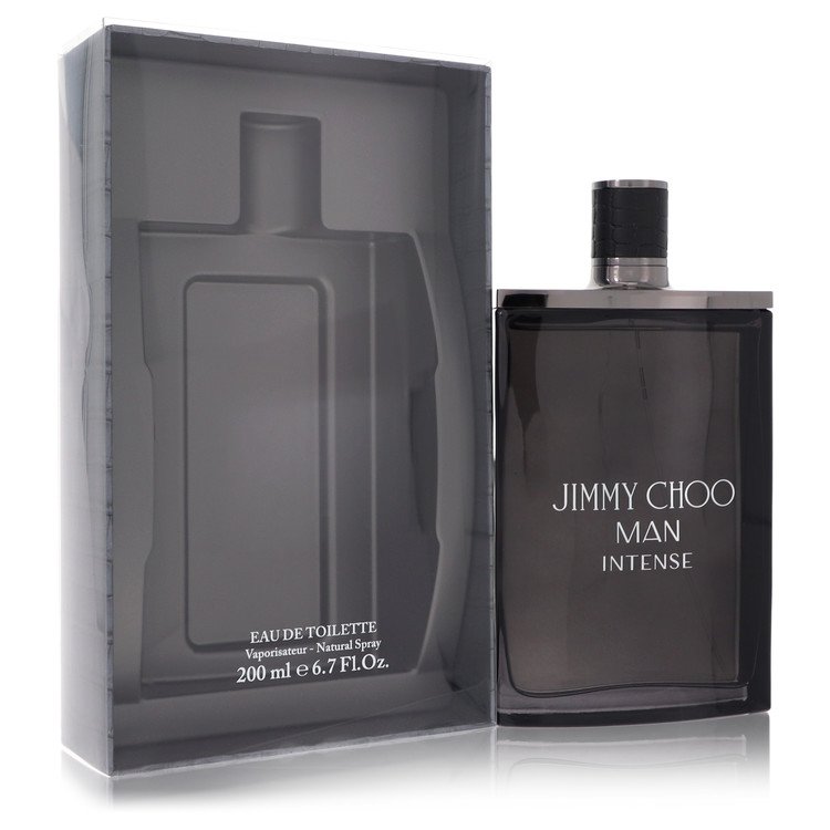 Jimmy Choo Man Intense perfume bottle and packaging on a white background