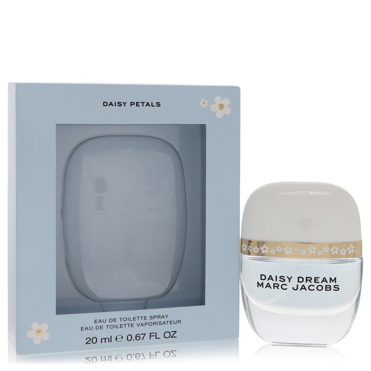 Marc Jacobs Daisy Dream perfume bottle with packaging on a white background