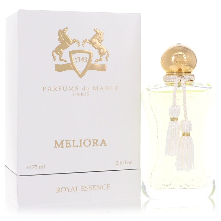 image showing the bottle and packaging for Meliora Perfume By Parfums de Marly Eau De Parfum Spray 75ml