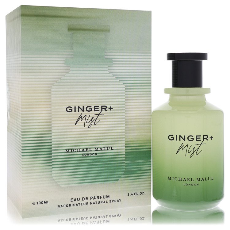 image showing the bottle and packaging for Michael Malul Ginger + Mist Perfume By Michael Malul Eau De Parfum Spray 100ml