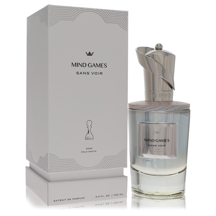 image showing the bottle and packaging for Mind Games Sans Voir Cologne by Mind Games Extrait De Parfum Spray (Unisex) 100ml