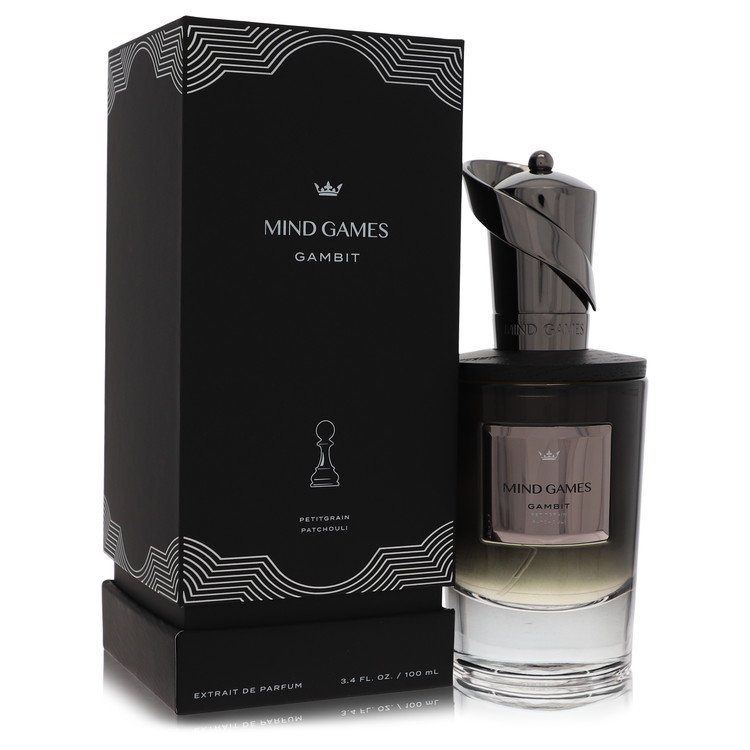 image showing the bottle and packaging for Mind Games Gambit Cologne by Mind Games Extrait De Parfum Spray (Unisex) 100ml