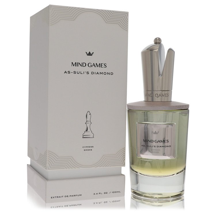 image showing the bottle and packaging for Mind Games As Suli's Diamond Cologne by Mind Games Extrait De Parfum Spray (Unisex) 100ml