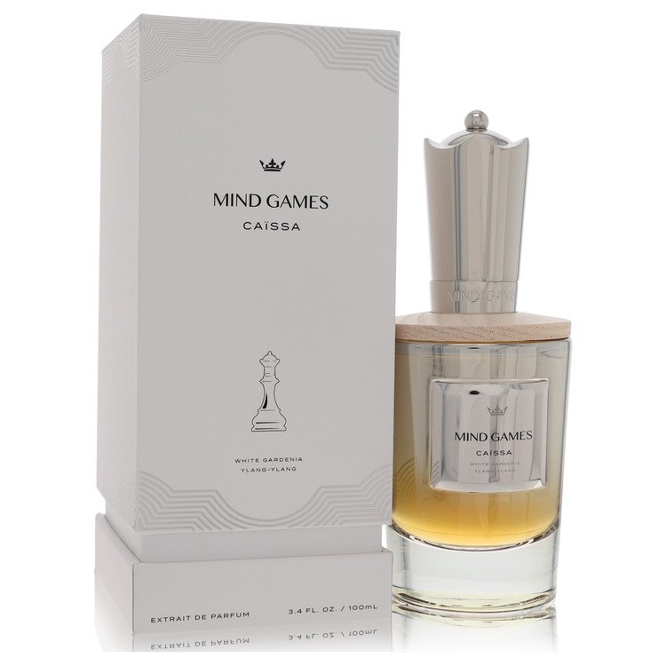 image showing the bottle and packaging for Mind Games Caissa Cologne by Mind Games Extrait De Parfum Spray (Unisex) 100ml