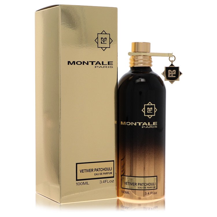 image showing the bottle and packaging for Montale Vetiver Patchouli Perfume By Montale Eau De Parfum Spray (Unisex) 100ml