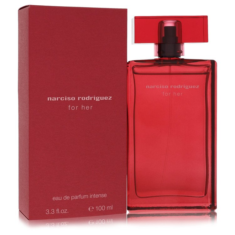 image showing the bottle and packaging for Narciso Rodriguez Intense Perfume By Narciso Rodriguez Eau De Parfum Spray 100ml
