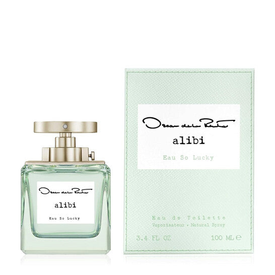 image showing the bottle and packaging for OSCAR DE LA RENTA ALIBI POP SO LUCKY EDT  100ml