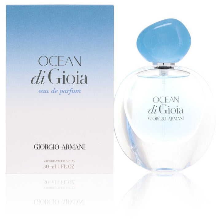 Giorgio Armani Ocean di Gioia perfume bottle and packaging on a white background