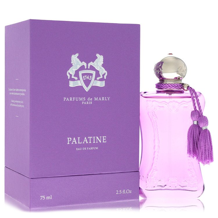 image showing the bottle and packaging for Palatine Perfume By Parfums De Marly Eau De Parfum Spray 75ml