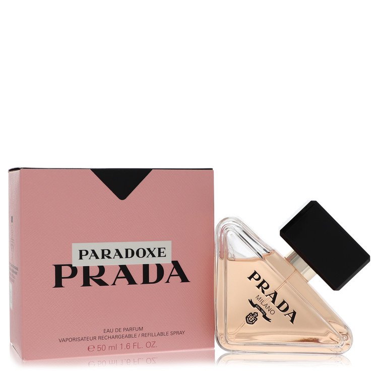 image showing the bottle and packaging for Prada Paradoxe Perfume By Prada Eau De Parfum Spray Refillable 50ml