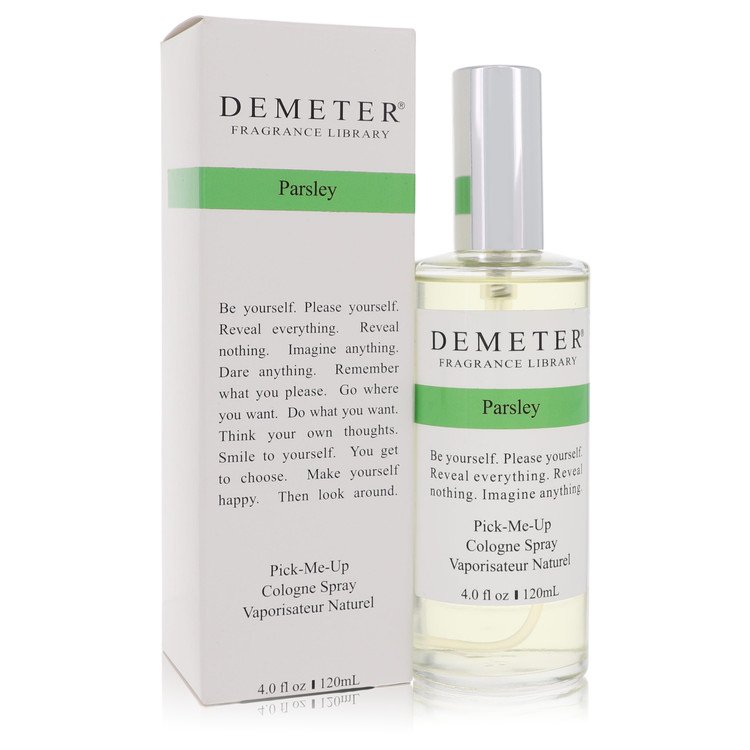image showing the bottle and packaging for Demeter Parsley Perfume by Demeter Cologne Spray  120ml