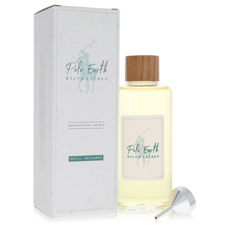 image showing the bottle and packaging for Polo Earth Cologne By Ralph Lauren Eau De Toilette Spray Refill 200ml