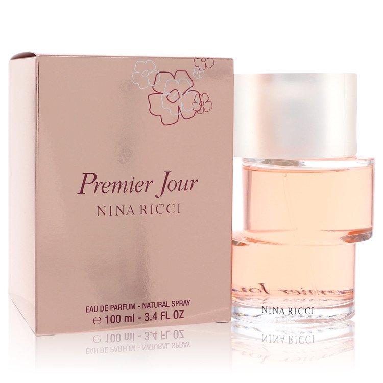 image showing the bottle and packaging for Premier Jour Perfume By Nina Ricci Eau De Parfum Spray 100ml