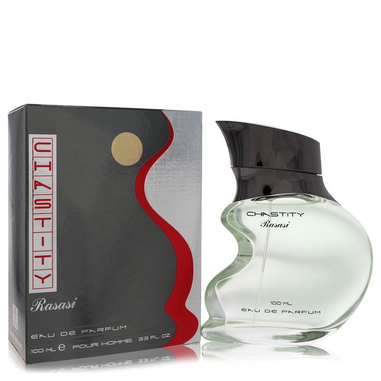 image showing the bottle and packaging for Rasasi Chastity Cologne By Rasasi Eau De Parfum Spray 100ml