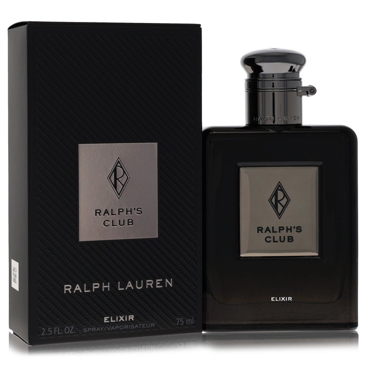 image showing the bottle and packaging for Ralph's Club Elixir Cologne By Ralph Lauren Eau De Parfum Spray 75ml