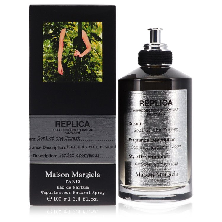 image showing the bottle and packaging for Replica Soul of The Forest Perfume by Maison Margiela Eau De Parfum Spray 100ml