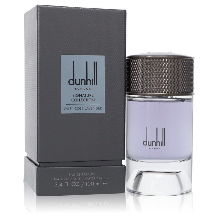 image showing the bottle and packaging for Dunhill Signature Collection Valensole Lavender Cologne By Alfred Dunhill Eau De Parfum Spray 100ml