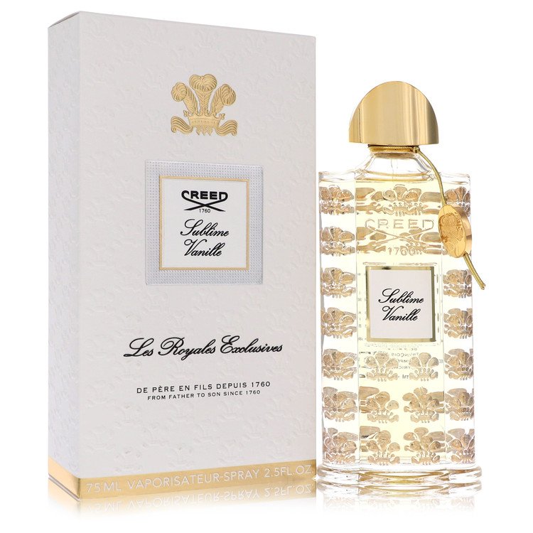 image showing the bottle and packaging for Sublime Vanille Perfume by Creed Eau De Parfum Spray (Unisex)  75ml