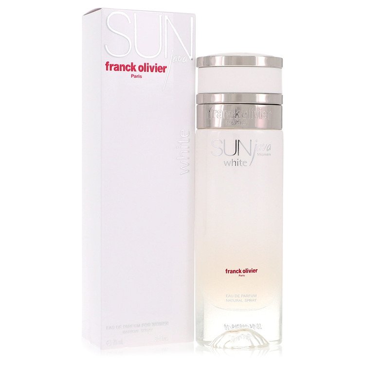 image showing the bottle and packaging for Sun Java White Perfume By Franck Olivier Eau De Parfum Spray 75ml