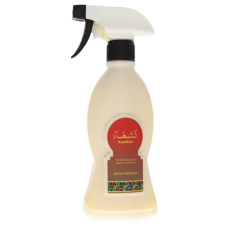 image showing the bottle and packaging for Swiss Arabian Kashkha Cologne By Swiss Arabian Room Freshener 300ml