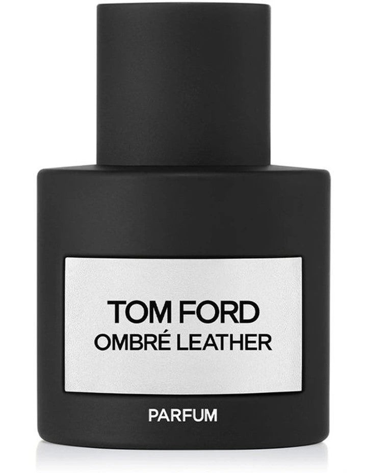 image showing the bottle and packaging for Tom Ford Ombre Leather By Tom Ford Parfum 100ml