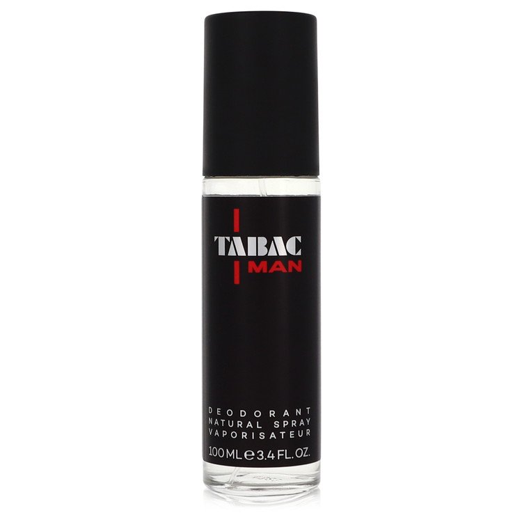 image showing the bottle and packaging for Tabac Man Cologne By Maurer & Wirtz Deodorant Spray 100ml
