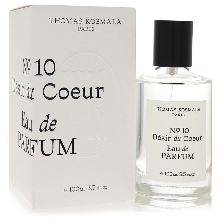 image showing the bottle and packaging for Thomas Kosmala No 10 Desir Du Coeur Perfume By Thomas Kosmala Eau De Parfum Spray (Unisex) 100ml