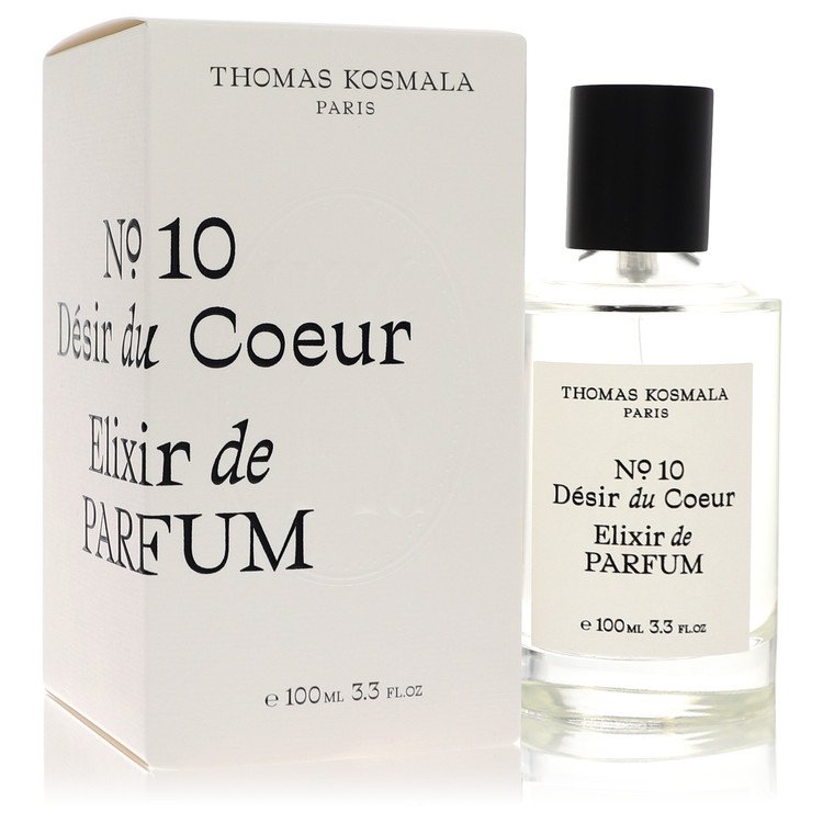 image showing the bottle and packaging for Thomas Kosmala No 10 Desir Du Coeur Perfume By Thomas Kosmala Elixir De Parfum Spray (Unisex) 100ml