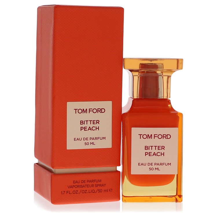 Tom Ford Bitter Peach perfume bottle and packaging on a white background