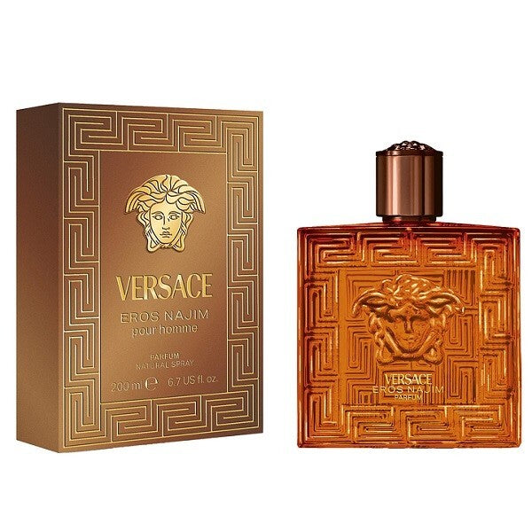 Bottle and packaging for Versace Eros ajim Pour Homme Parfum Natural Spray 200ml size